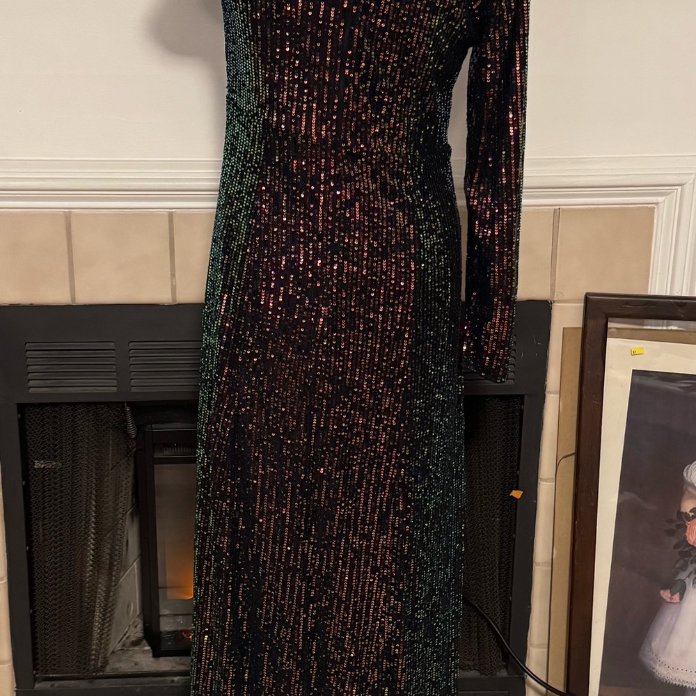 Deeavness Multi Colored Sequin Evening Dress - image 4